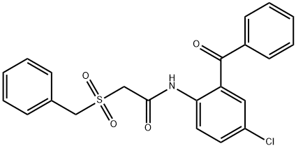 2-(benzylsulfonyl)-N-[4-chloro-2-(phenylcarbonyl)phenyl]acetamide Struktur