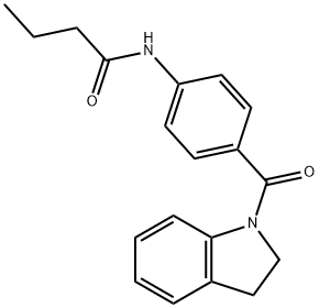 N-[4-(2,3-dihydro-1H-indol-1-ylcarbonyl)phenyl]butanamide Struktur