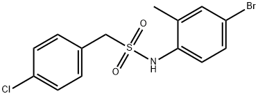 N-(4-bromo-2-methylphenyl)-1-(4-chlorophenyl)methanesulfonamide Struktur