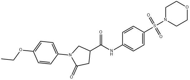 1-(4-ethoxyphenyl)-N-[4-(morpholin-4-ylsulfonyl)phenyl]-5-oxopyrrolidine-3-carboxamide Struktur