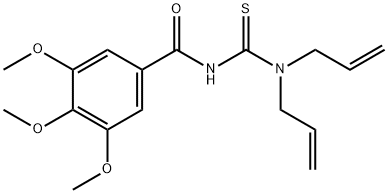 N-[bis(prop-2-enyl)carbamothioyl]-3,4,5-trimethoxybenzamide Struktur