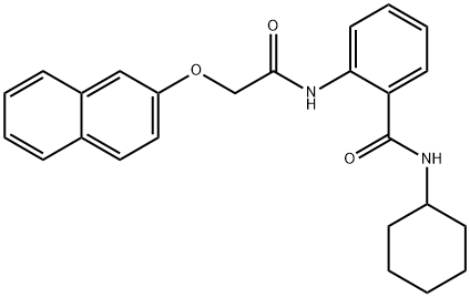 N-cyclohexyl-2-[(2-naphthalen-2-yloxyacetyl)amino]benzamide Struktur