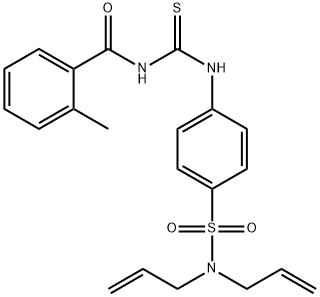 N-[[4-[bis(prop-2-enyl)sulfamoyl]phenyl]carbamothioyl]-2-methylbenzamide Struktur