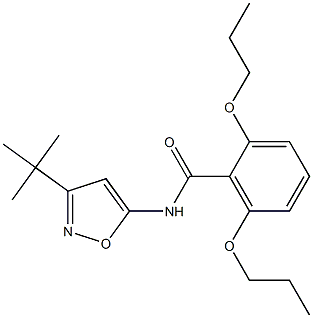 Benzamide, N-[3-(1,1-dimethylethyl)-5-isoxazolyl]-2,6-dipropoxy- Struktur