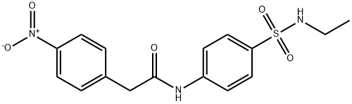 N-[4-(ethylsulfamoyl)phenyl]-2-(4-nitrophenyl)acetamide Struktur