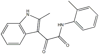 2-(2-methyl-1H-indol-3-yl)-2-oxo-N-(o-tolyl)acetamide Struktur