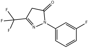 1-(3-fluorophenyl)-3-(trifluoromethyl)-1H-pyrazol-5(4H)-one Struktur