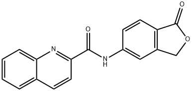 N-(1-oxo-1,3-dihydro-2-benzofuran-5-yl)quinoline-2-carboxamide Struktur