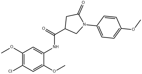 N-(4-chloro-2,5-dimethoxyphenyl)-1-(4-methoxyphenyl)-5-oxopyrrolidine-3-carboxamide Struktur