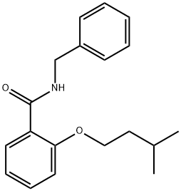 N-benzyl-2-(3-methylbutoxy)benzamide Struktur