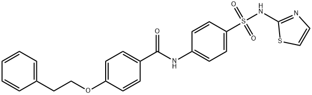 4-(2-phenylethoxy)-N-{4-[(1,3-thiazol-2-ylamino)sulfonyl]phenyl}benzamide Struktur