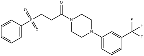 3-(benzenesulfonyl)-1-[4-[3-(trifluoromethyl)phenyl]piperazin-1-yl]propan-1-one Struktur