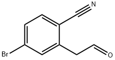 4-bromo-2-(2-oxoethyl)benzonitrile Struktur