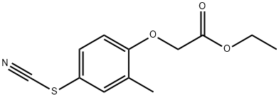 ethyl 2-(2-methyl-4-thiocyanatophenoxy)acetate Struktur