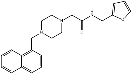 N-(furan-2-ylmethyl)-2-[4-(naphthalen-1-ylmethyl)piperazin-1-yl]acetamide Struktur