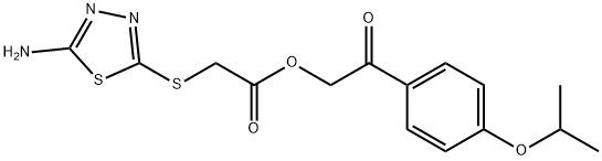 2-oxo-2-[4-(propan-2-yloxy)phenyl]ethyl [(5-amino-1,3,4-thiadiazol-2-yl)sulfanyl]acetate Struktur