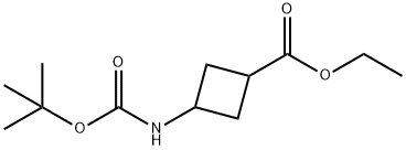 ETHYL 3-((TERT-BUTOXYCARBONYL)AMINO)CYCLOBUTANECARBOXYLATE Struktur