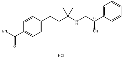 Benzamide,4-[3-[[(2R)-2-hydroxy-2-phenylethyl]amino]-3-methylbutyl]-, monohydrochloride(9CI) Struktur