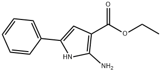 1H-Pyrrole-3-carboxylic acid, 2-amino-5-phenyl-, ethyl ester Struktur