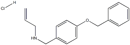 {[4-(benzyloxy)phenyl]methyl}(prop-2-en-1-yl)amine hydrochloride Struktur