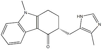 4H-Carbazol-4-one,1,2,3,9-tetrahydro-9-methyl-3-[(4-methyl-1H-imidazol-5-yl)methyl]-, (3R)- Struktur