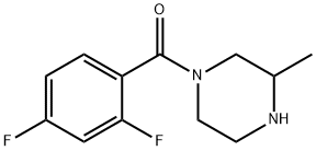 1-(2,4-difluorobenzoyl)-3-methylpiperazine Struktur