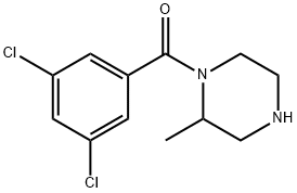 1-(3,5-dichlorobenzoyl)-2-methylpiperazine Struktur