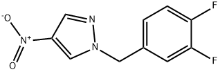 1-[(3,4-difluorophenyl)methyl]-4-nitro-1H-pyrazole Struktur