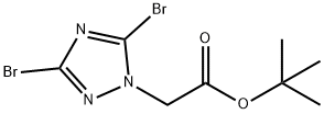 tert-butyl 2-(3,5-dibromo-1H-1,2,4-triazol-1-yl)acetate Struktur