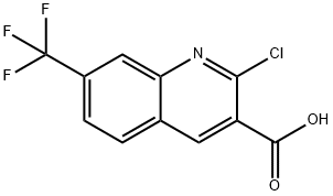 2-chloro-7-(trifluoromethyl)quinoline-3-carboxylic acid Struktur