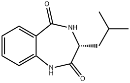 (3R)-3-(2-methylpropyl)-2,3,4,5-tetrahydro-1H-1,4-benzodiazepine-2,5-dione Struktur