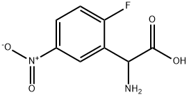 2-Amino-2-(2-fluoro-5-nitrophenyl)acetic Acid Struktur