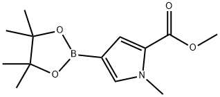 Methyl 1-methyl-4-(4,4,5,5-tetramethyl-1,3,2-dioxaborolan-2-yl)-1H-pyrrole-2-carboxylate Struktur