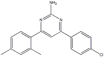 4-(4-chlorophenyl)-6-(2,4-dimethylphenyl)pyrimidin-2-amine Struktur