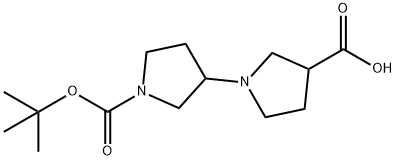 1-(1-(TERT-BUTOXYCARBONYL)PYRROLIDIN-3-YL)PYRROLIDINE-3-CARBOXYLIC ACID Struktur