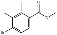 Methyl 4-Bromo-3-fluoro-2-methylbenzoate Struktur