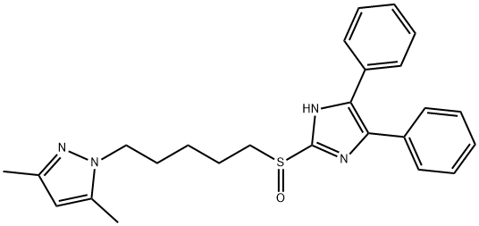 1-(5-((4,5-DIPHENYL-1H-IMIDAZOL-2-YL)SULFINYL)PENTYL)-3,5-DIMETHYL-1H-PYRAZOLE Struktur