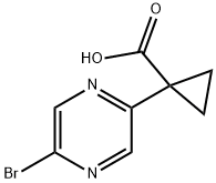 1-(5-BROMOPYRAZIN-2-YL)CYCLOPROPANECARBOXYLIC ACID Struktur