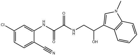 N'-(5-chloro-2-cyanophenyl)-N-[2-hydroxy-2-(1-methylindol-3-yl)ethyl]oxamide Struktur