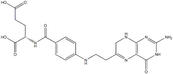 L-Glutamic acid,N-[4-[[2-(2-amino-3,4,7,8-tetrahydro-4-oxo-6-pteridinyl)ethyl]amino]benzoyl]- Struktur