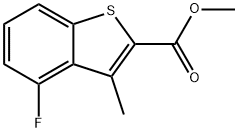 4-Fluoro-3-methyl-benzo[b]thiophene-2-carboxylic acid methyl ester Struktur