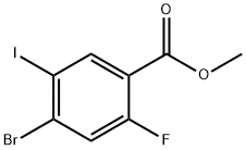 methyl 4-bromo-2-fluoro-5-iodobenzoate Struktur