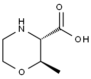 (2R,3S)-2-METHYLMORPHOLINE-3-CARBOXYLIC ACID Struktur