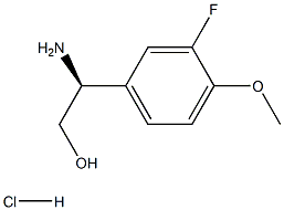 (2S)-2-AMINO-2-(3-FLUORO-4-METHOXYPHENYL)ETHAN-1-OL HYDROCHLORIDE Struktur