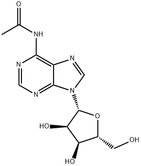 Adenosine, N-acetyl- Struktur