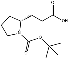 N-Boc-(R)-3-(pyrrolidin-2-yl)propanoic acid Struktur