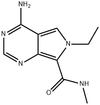 4-Amino-6-ethyl-6H-pyrrolo[3,4-d]pyrimidine-7-carboxylic acid methylamide Struktur