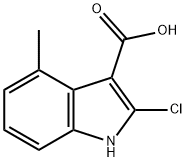 2-chloro-4-methyl-1H-indole-3-carboxylic acid Struktur