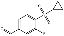 4-(Cyclopropylsulfonyl)-3-fluorobenzaldehyde Struktur