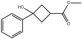 METHYL 3-HYDROXY-3-PHENYLCYCLOBUTANECARBOXYLATE Struktur